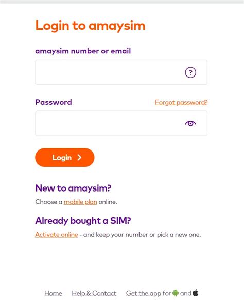 amaysim.com.au login.